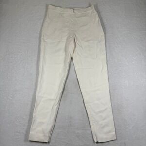 Narciso Rodriguez Cream Slim Leg Trousers Side Ankle Zip Made in Italy Size 40